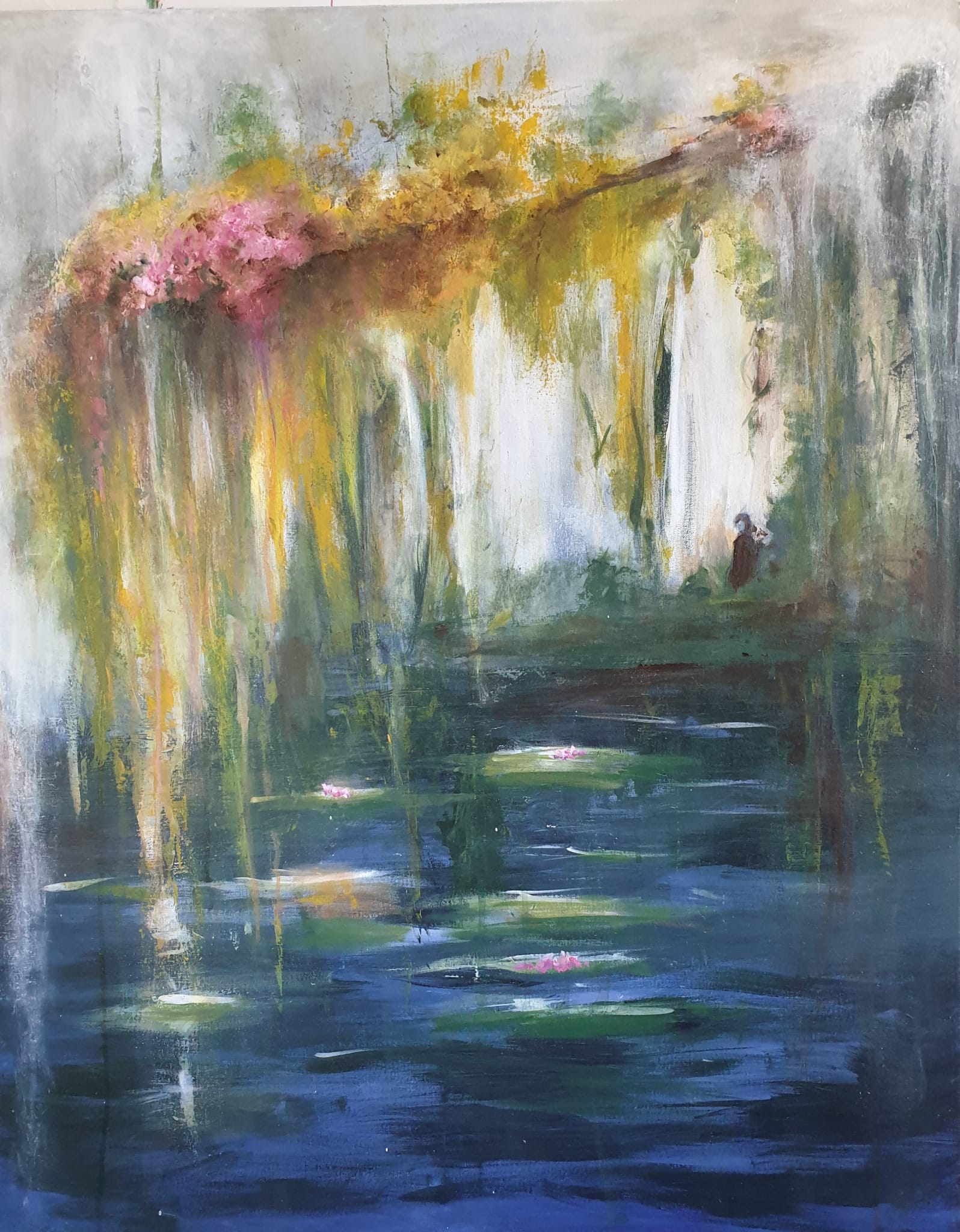 Watching the pond 100x80